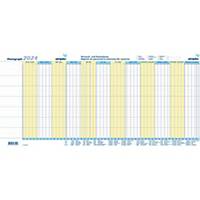 Ferienplaner Simplex Planograph 40365, 2024, gelb/blau