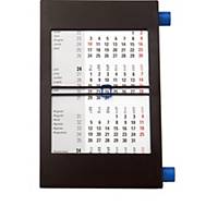 Planner da tavolo Simplex 50013, 3 mesi ogni pagina, plastica, nero