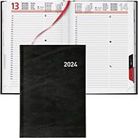 Agenda Biella Registra 809501, 1 Tag pro Seite, Kunstleder, A5, schwarz