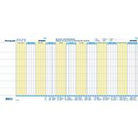 Planificateur de vacances Simplex Planograph 40365, 2025, jaune/bleu