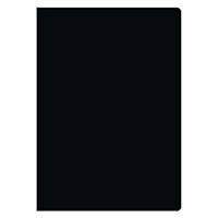 Cahier couverture toilée A6, 4 mm à carreaux, 48 feuilles, noir