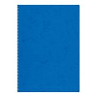 Cahier de notes A4, 4 mm à carreaux, avec reliure spirale, 48 feuilles, bleu