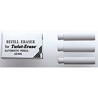 Viskelæder Pentel Twist Erase refill E10, hvid, pakke a 3 stk.