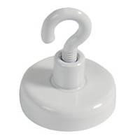 Berec hook magnet, 25 mm, up to 4 kg, white, package of 3 pcs