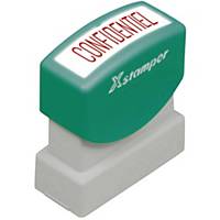 Word stamp X-Stamper, confidential, red