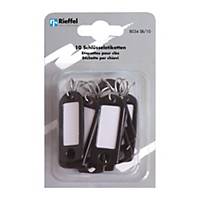 Key tags type 8034, black, package of 10 pcs