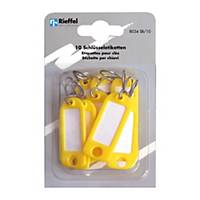 Key tags type 8034, yellow, package of 10 pcs