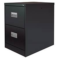 Silverline Black 2-Drawer Filing Cabinet H711mm X W458mm X D622mm