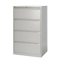 Bisley filing cabinet, 2-track, 8 x A4, light grey