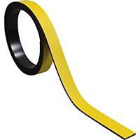 Magnetic tape BoOffice, 10 x 1000 mm, yellow
