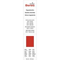 Bandes magnétiques Berec design, 10x300 mm, rouge, emb. de 6 pcs (MS10)