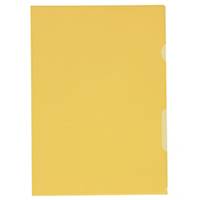 Cartelline Kolma A4 PP elevata trasp., giallo, conf. da 100 pz. (5946411)