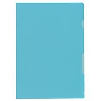Cartelline trasparenti Kolma A4 PP nervatura, blu, conf. 100 (5943405)