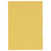 Transparent folder Kolma A4, PP, yellow, package of 100 pcs