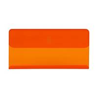 Transparent sleeve Biella for hanging files, 60mm , orange, bag of 25 pcs