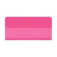 Transparent sleeve Biella for hanging files, 6mm , pink, bag of 25 pcs