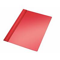 Pack 10 dosieres con fástener metálico Esselte - folio - PVC - 150 hojas - rojo