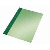 Pack 10 dosieres con fástener metálico Esselte - folio - PVC - 150 hojas - verde