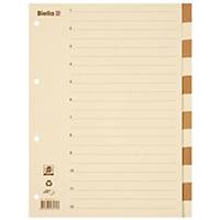 Répertoire Biella A4, carton 220 g/m2, 12 pièces, beige