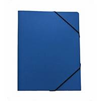 Cartellina con elastico Lyreco A4, cartoncino 650 g/m2, blu