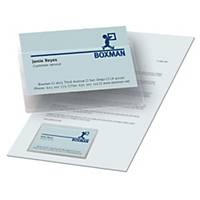 Business card pocket 3L, 105 x 60mm, with top opening, self-adhesive, pk 100 pcs