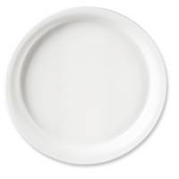 Pack de 10 platos de poliestireno Ø220mm de color blanco