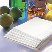 Serviettes de table Duni 24 x 24 cm, 2 plis, blanc, paq. 300 unités