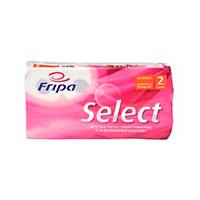 Fripa Toilettenpapier Select, 2-lagig, 250 Blatt, weiß, 8 Stück