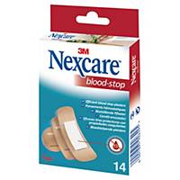 Pansements hémostatiques Nexcare™ Blood-Stop, 3 formats, boîte de 14 pansements