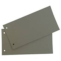 Lyreco Premium rectangle dividers cardboard 250g grey - pack of 250