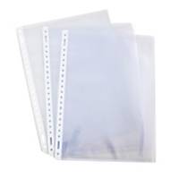 Lyreco standard punched pockets 8/100e PP clear - pack of 100