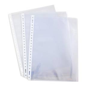 Herlitz 10843746 Lot de 100 pochettes à coin transparentes en plastique A4 Standard 0,11 mm Import Allemagne
