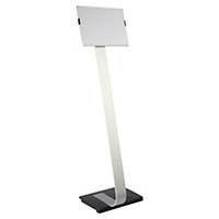 Durable A4 Info Sign Floor Stand - Aluminium Frame with Clear Panel - Silver