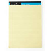 Cambridge Notepad  Everyday A4 Ruled with Margin 100 Pages Yellow - Pack of 10