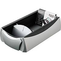 HAN 2755-77 BUSINESS CARD FILE SILVER