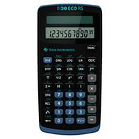 Taschenrechner Texas Instruments TI-30ECO RS, 10-stellig, Solarbetrieb, schwarz