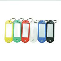 Plastic Key Tag Assorted Colour - Pack of 50