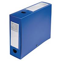 Exacompta Plastic Filing Box A4 80mm - Blue