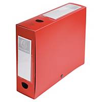 Exacompta Plastic Filing Box A4 80mm - Red