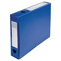 Exacompta Plastic Filing Box 60mm Spine A4 - Blue