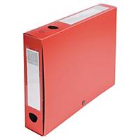 Exacompta Opaque Polypropylene A4 Filing Box, 40mm Spine, Red