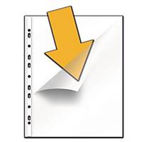 Pochette perforée Lyreco avec ouverture d’angle, A4, PP, les 100 pièces