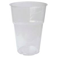 Pack de 50 vasos Duni - poliestireno - 250 ml - transparente