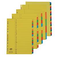 Bantex Cardboard 1-12 Index File Dividers - Pack of 1 Set