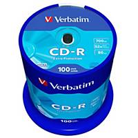 Verbatim 43411 700MB 52x Extra Protection CD-R - 100 Pack Spindle