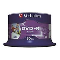 Verbatim DVD+R 4.7GB Printable - Spindle Pack of 50