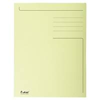 Exacompta 3-flap folders A4 cardboard 275g yellow - pack of 50