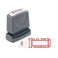 Xstamper VX Inking Paid With Date Stamp Red
