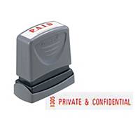 XStamper VX Self Inking Private And Confidential Stamp Red