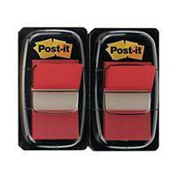 Post-it® Index 680, 25,4x43,2 mm, 50 Blatt, rot, Packung à 2 Stück